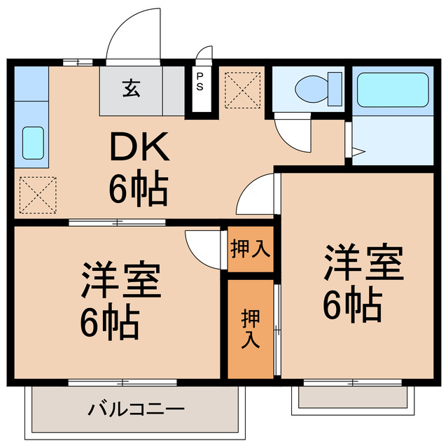 コーポ藤の間取り