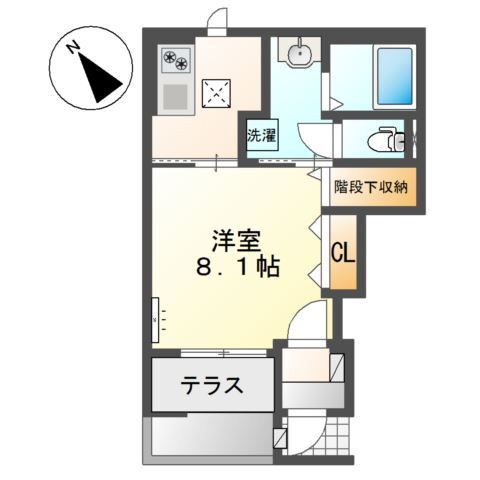 岸和田市磯上町新築アパート(仮称）の間取り