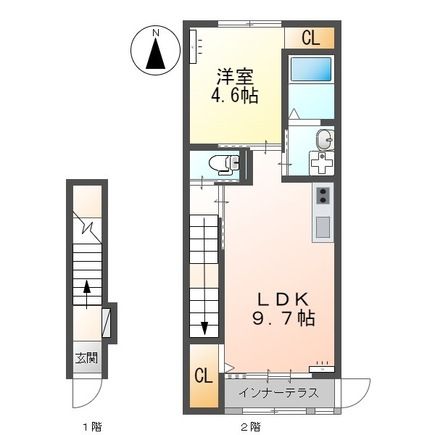 沼津市原のアパートの間取り