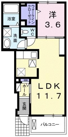 エルヴィータ Aの間取り