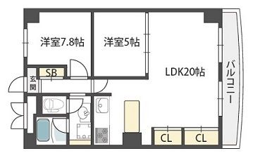 吹田市上山田のアパートの間取り