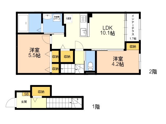 ＷＩＳＴＡＲＩＡ　筑紫Ａの間取り