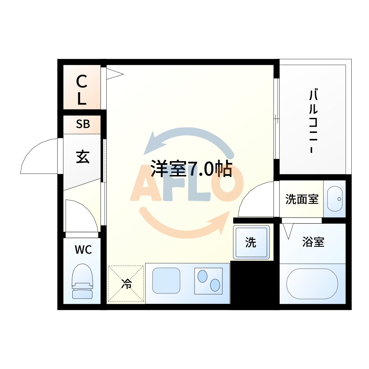 FINE　SQUARE朝潮橋の間取り