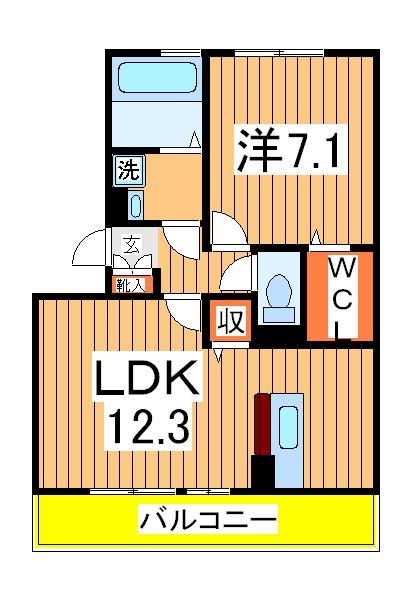 シティオブフレグランス３の間取り