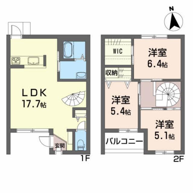 【スイートハウス小石田　Ｄの間取り】