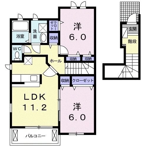 クラールＢの間取り