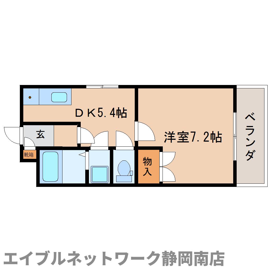 静岡市駿河区西中原のマンションの間取り