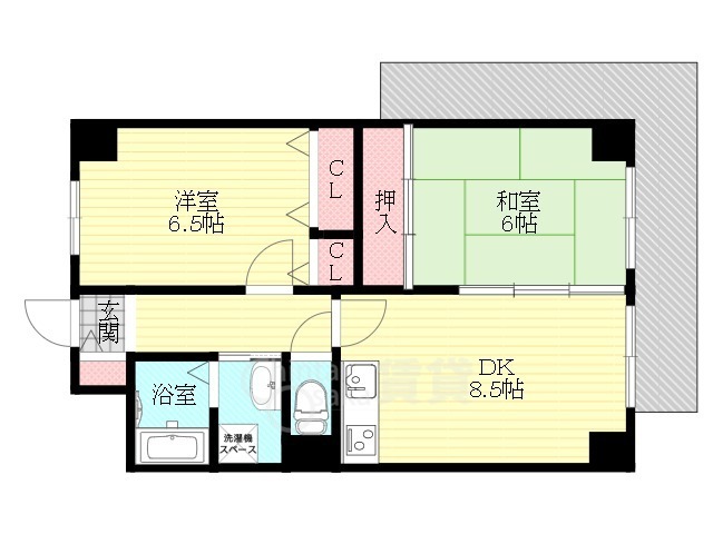 大阪市淀川区田川北のマンションの間取り