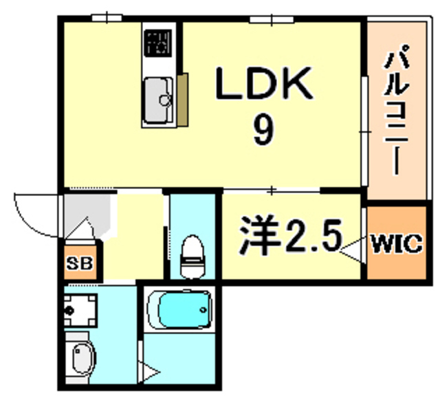 神戸市兵庫区小河通のマンションの間取り