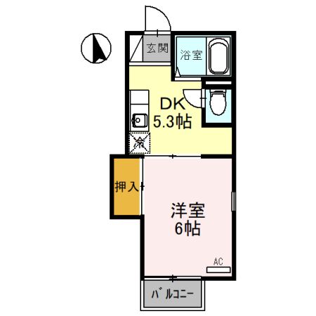 熊谷市中西のアパートの間取り