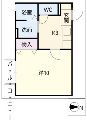 セジュールｅｎｔｏｐｉａIIＡ棟の間取り