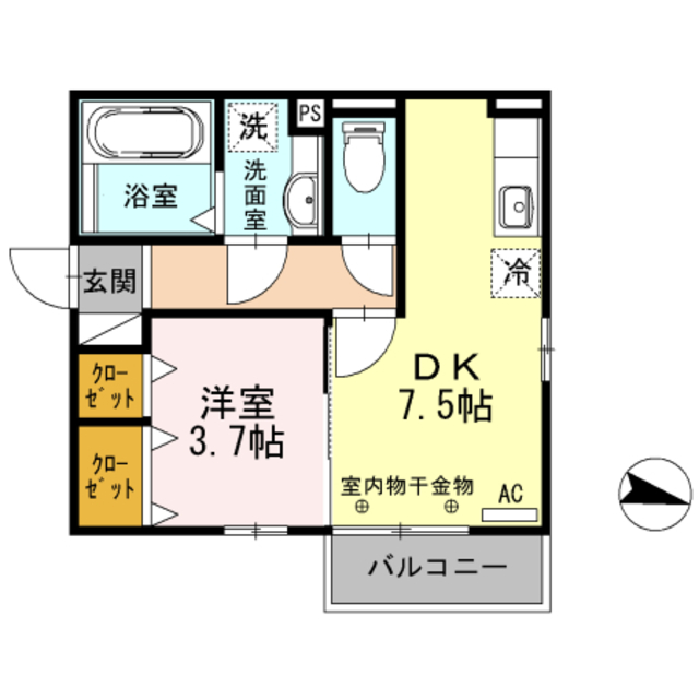 よろづや５　ＡＢの間取り