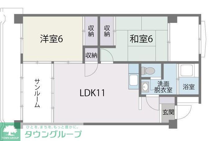 福岡市城南区長尾のマンションの間取り