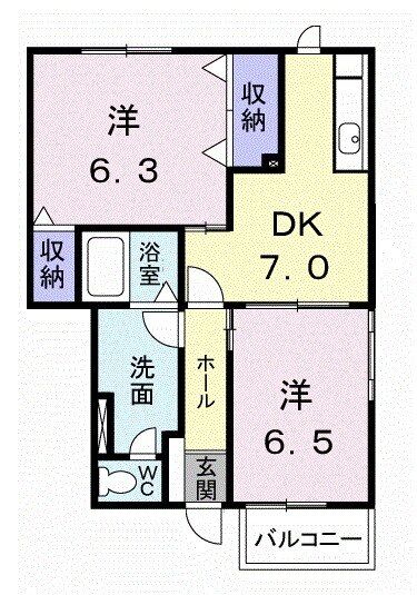 【サンパティーク　Ａの間取り】