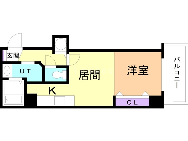 札幌市中央区北三条西のマンションの間取り