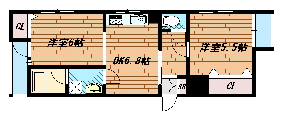 グルパ住吉2号館の間取り