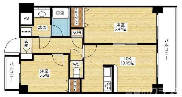 大阪市淀川区東三国のマンションの間取り