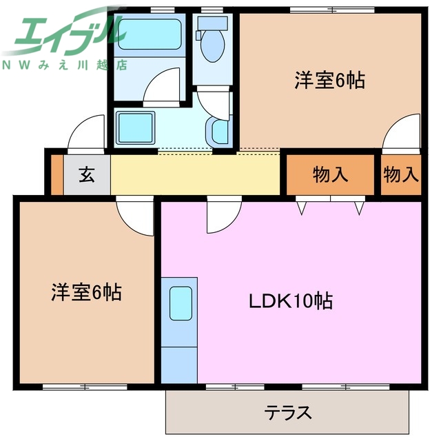 桑名市大字和泉のマンションの間取り