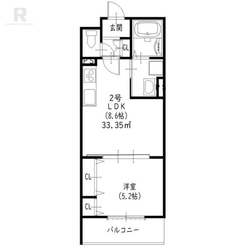 枚方市上島町のアパートの間取り