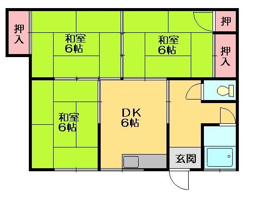 糟屋郡粕屋町長者原東のアパートの間取り