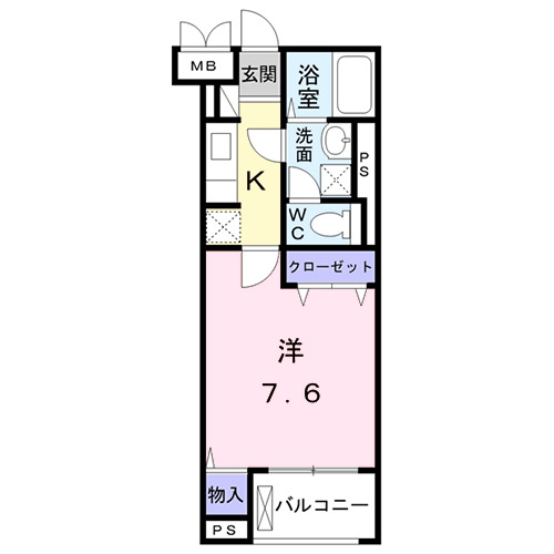 ヴィルヌーヴ宇津木の間取り