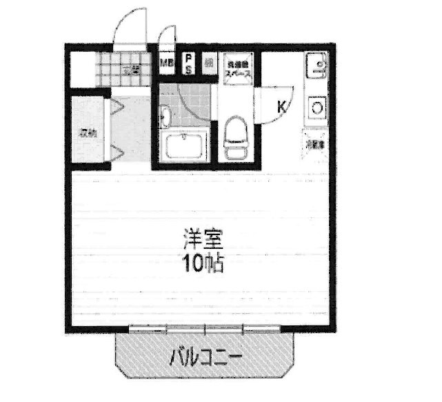 箕面市箕面のマンションの間取り