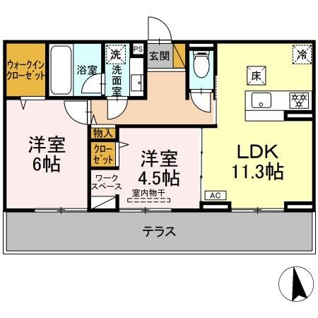 ＪＲ常磐線 馬橋駅 徒歩22分 3階建 築2年の間取り写真