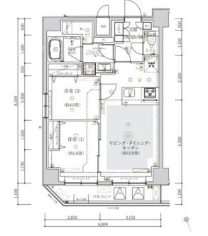 レアライズ町屋の間取り写真