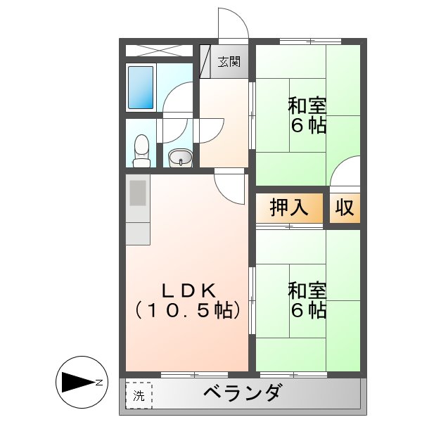 第１カザー後藤の間取り