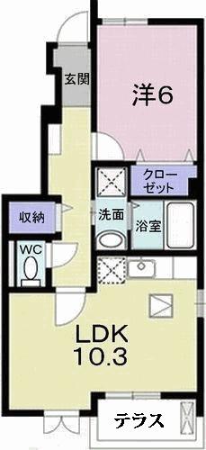 相生市那波野のアパートの間取り