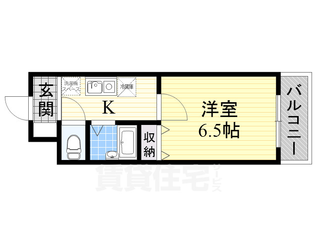 大阪市港区波除のマンションの間取り