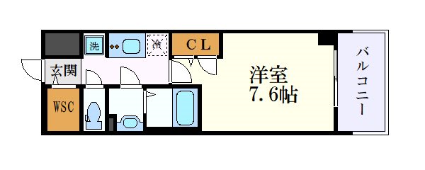 愛知県名古屋市中区丸の内３の賃貸マンションの間取り