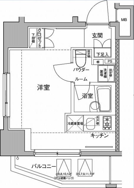 セジョリ北千住ノワールの間取り