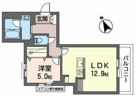 姫路市北条口のマンションの間取り