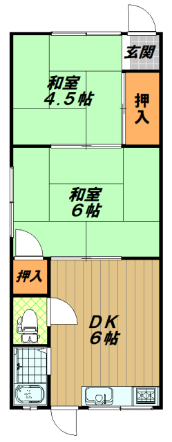 大谷町アパートの間取り