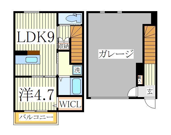 白井市根のアパートの間取り