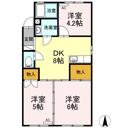 東校グリーンハイツの間取り