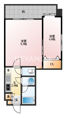 Ｓ－ＦＯＲＴ長崎大学病院前の間取り