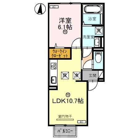 メルベーユ川島の間取り