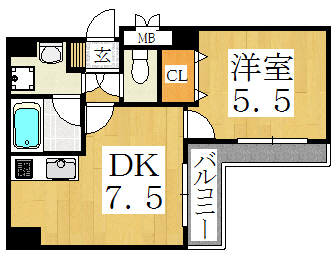 グランジュテ住吉の間取り