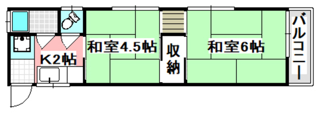 千里丘駅前アパートの間取り