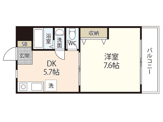 広島市佐伯区皆賀のマンションの間取り