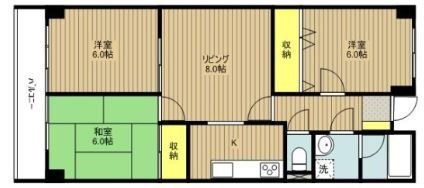 北本市中央のマンションの間取り