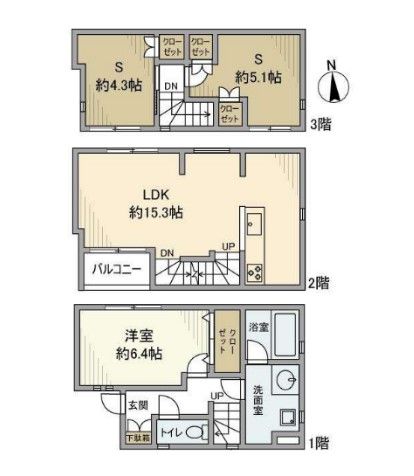 豊町戸建の間取り