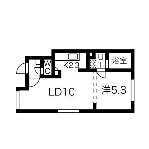 札幌市東区北九条東のマンションの間取り