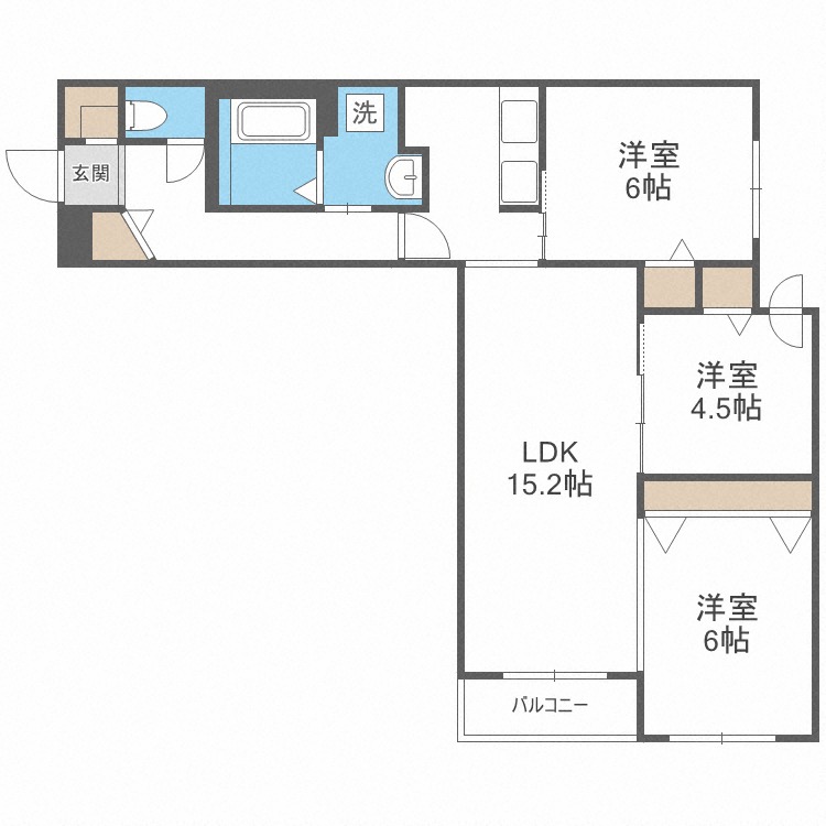 Ｃｏｍｆｙ栄通の間取り