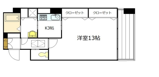 広島市中区小町のマンションの間取り