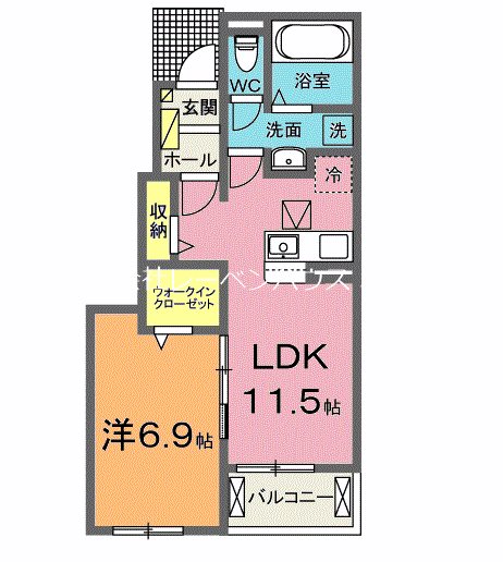 北本市中丸のアパートの間取り