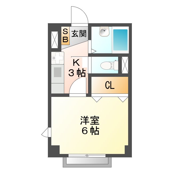 リッツ白梅Ａ館－３の間取り