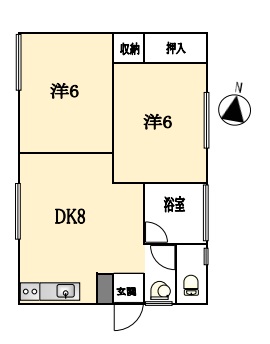 長崎市田上のアパートの間取り